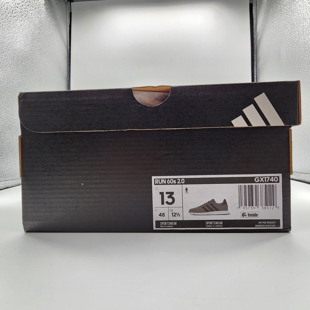 adidas Run 60s 2.0 Shoes Mens 13 Grey Four Carbon Running Sneaker GX1740 NEW - Picture 11 of 11